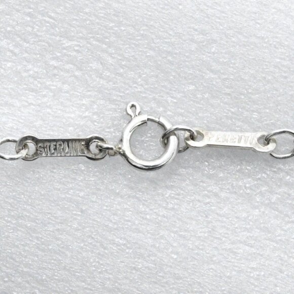 TIFFANY&Co. Open teardrop Necklace Elsa Peretti Silver925 2.6g Women - Picture 8 of 12